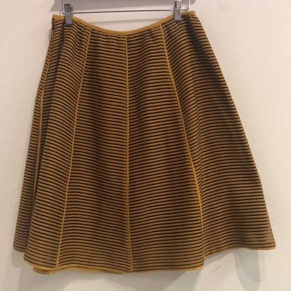 Tibi Yellow Cord A-Line Skirt - Picture 2 of 7